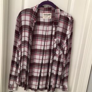 Garage red,white, and grey flannel